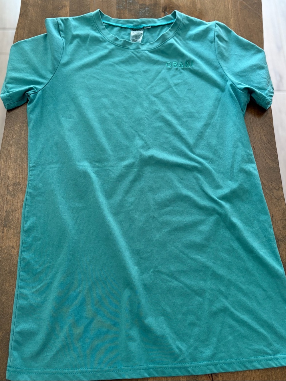 Oraki Women's Teal Short Sleeve Tunic Top